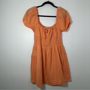 Aritzia Sunday Best Coral Babydoll Dress Size S